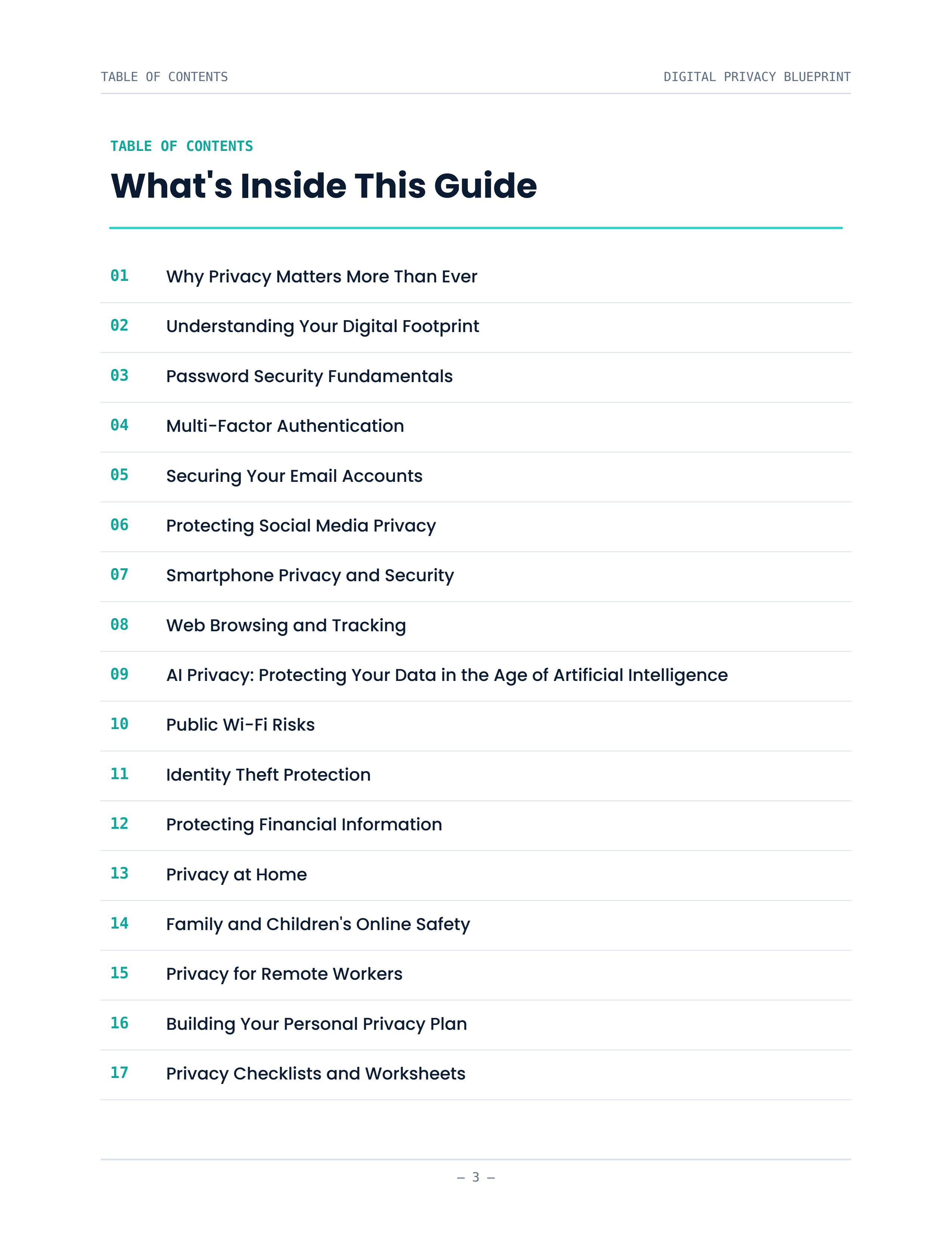 Digital Privacy Blueprint